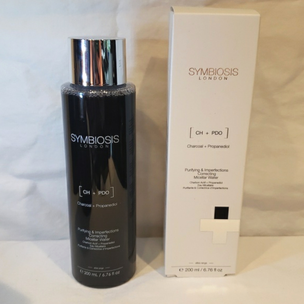 Symbiosis 6.76 oz  200 ml Full Size  Charcoal Micellar Water.